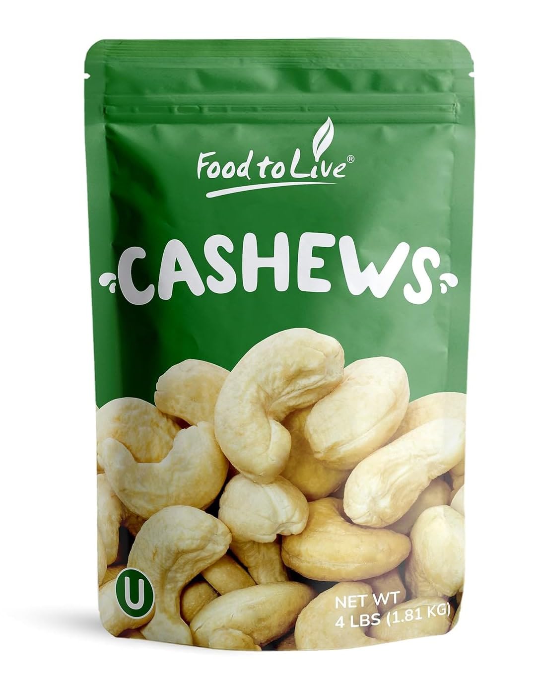 Food to Live Cashew Pieces, 1 Pound - Kosher, Raw, Vegan, Paleo Friendly, Unsalted, Unroasted, Bulk, Rich in Selenium, Zinc, Mag