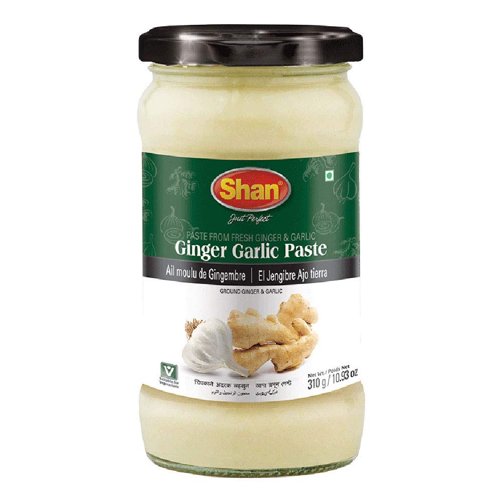 Shan Ginger Garlic Paste 10.93 oz (310g) - Traditional Taste Enhancing Cooking Paste from Fresh Ground Ginger and Garlic - Suita
