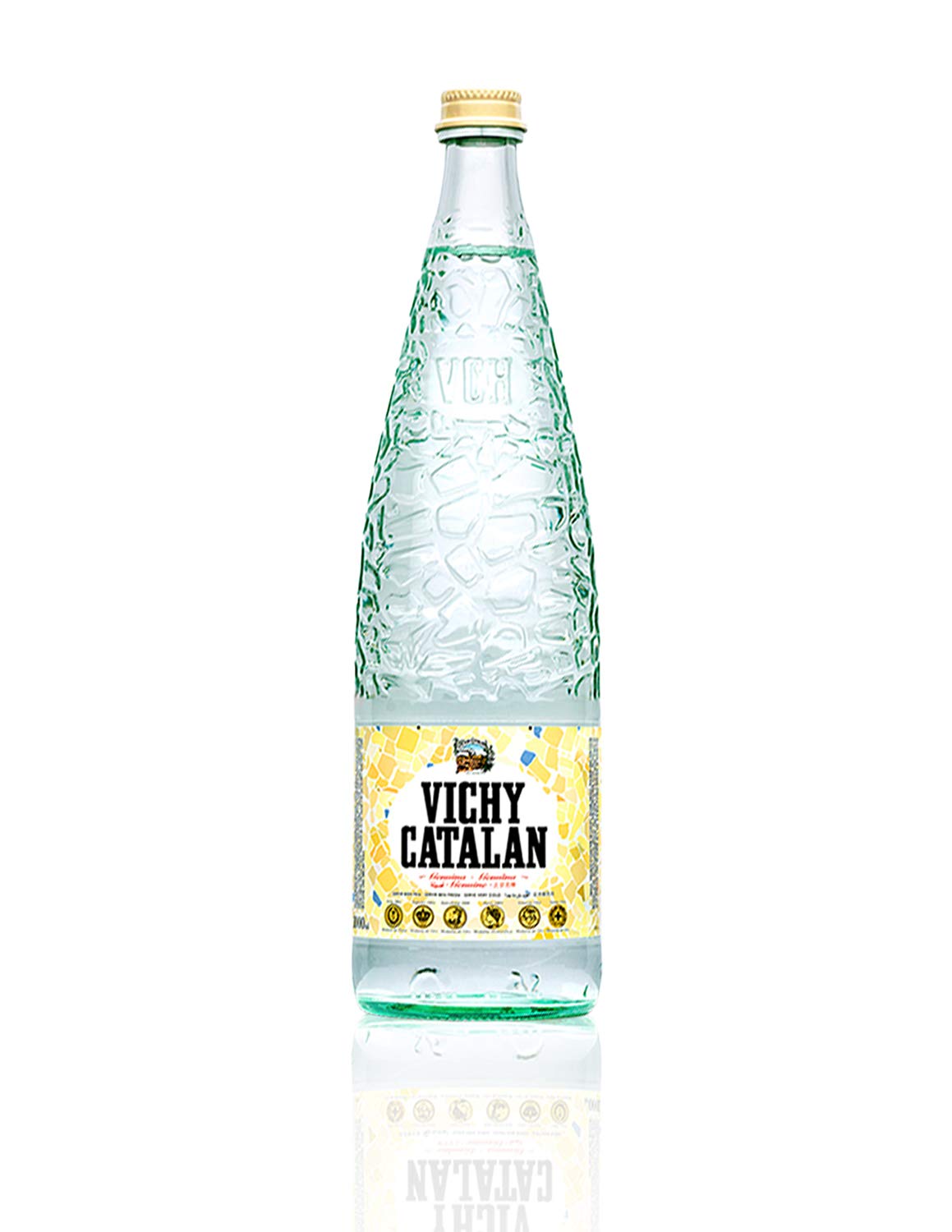 Vichy Catalan Sparkling Mineral Water, 33.8 Fl Oz, Pack of 6 Glass Bottles
