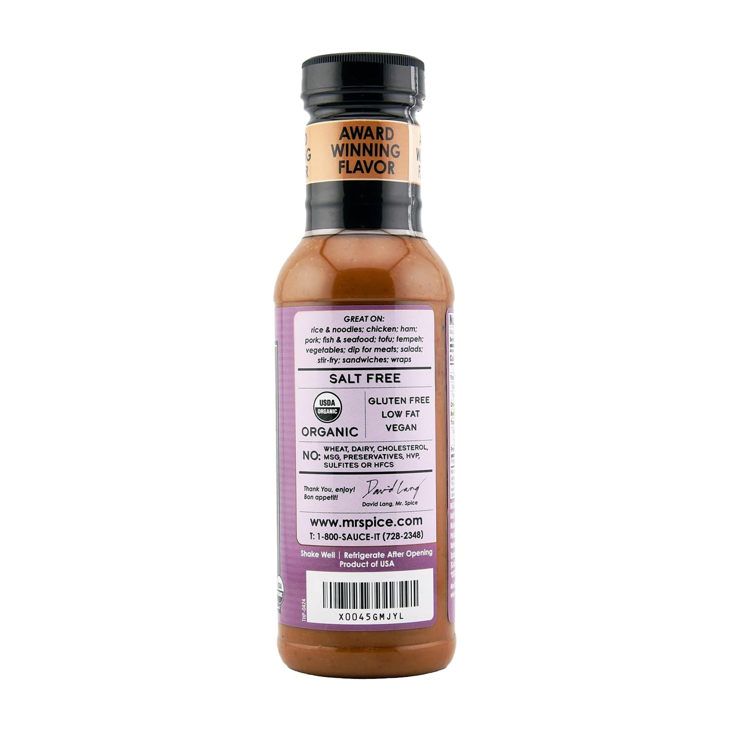 Mr. Spice Organic - Salt Free Sauce (Thai Peanut, Single)