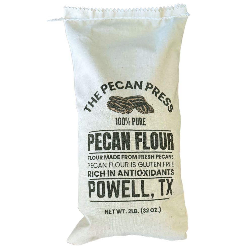 The Pecan Press 100% Pure Pecan Flour, Gluten-Free, Finely Ground, 2LB Bag