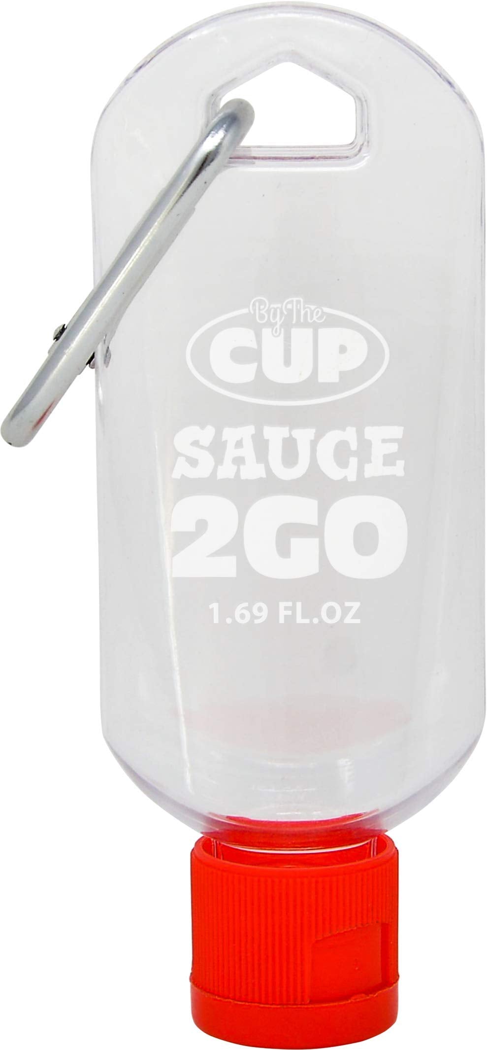 By The Cup Sauce 2 Go Keychains 1.69 Fluid Ounce And 1 Fluid Ounce Empty Mini Sauce Bottles (Sauce Not Included)