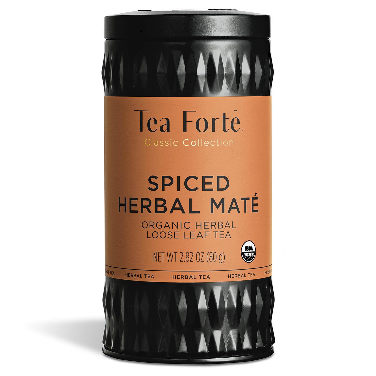 Tea Forte Spiced Herbal Maté Organic Loose Leaf Tea Canister, Caffeinated, Makes 35-50 Cups