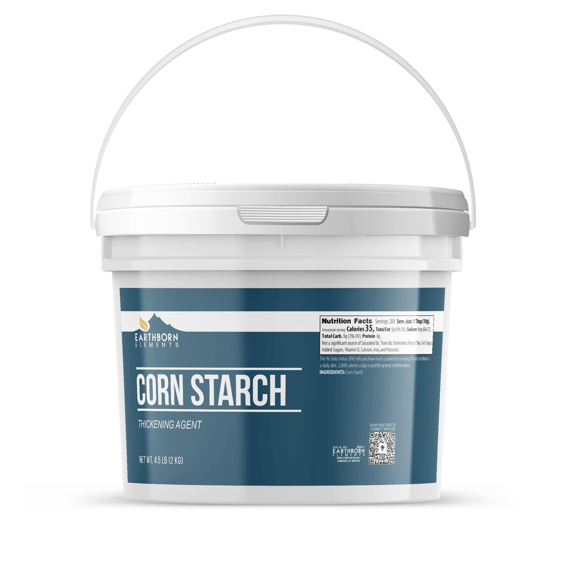 Earthborn Elements Corn Starch (1 Gallon), Thickener For Sauces, Soup, & Gravy