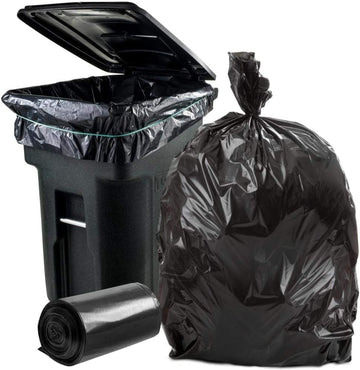 Plasticplace 95-96 Gallon Garbage Can Liners    1.5 Mil     Black Heavy Duty Trash Bags     61    X 68    (25Count)