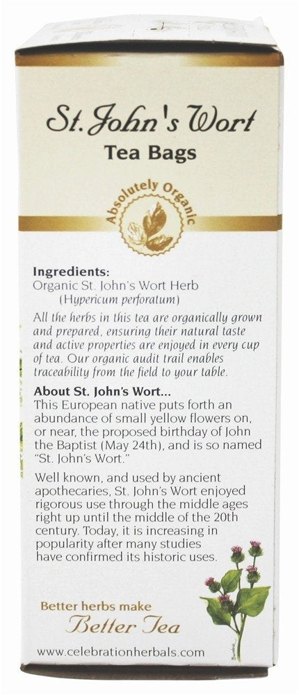 Celebration Herbals Organic St Johns Wort Tea - 24 Herbal Tea Bags