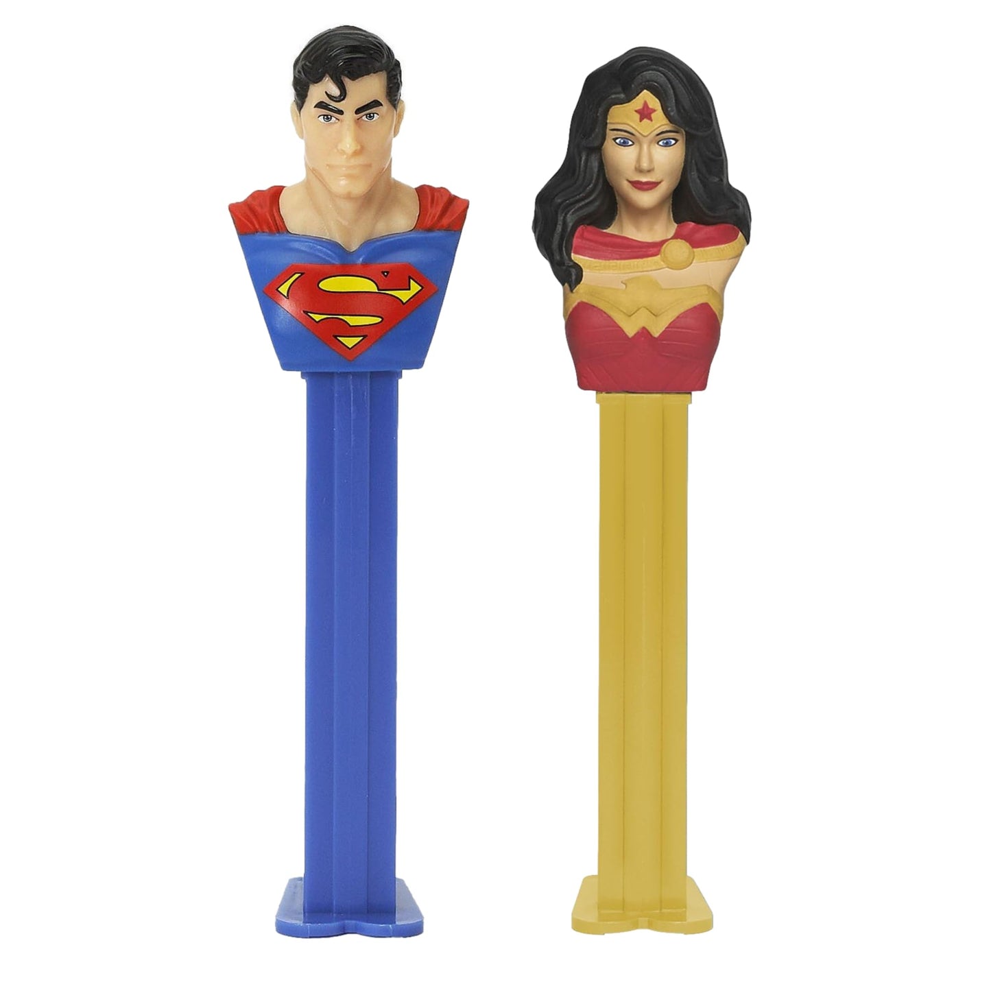 PEZ Superman And Wonder Woman DC Comics Candy Dispenser Gift Set | Wonder Woman And Superman Dispensers | Justice League PEZ Dis