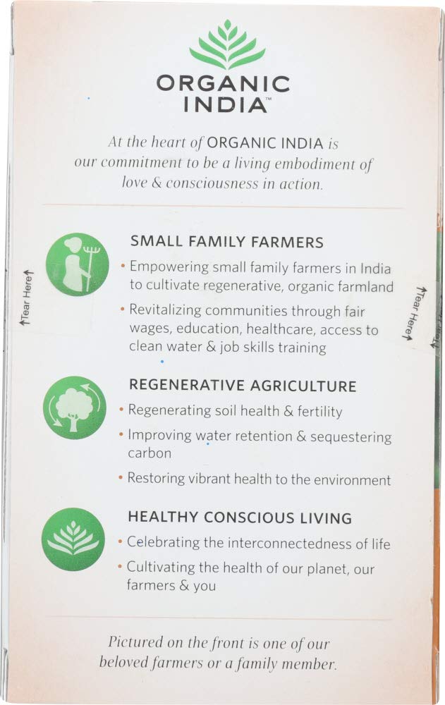 Organic India Tulsi Infusion Tea: Turmeric Rooibos, 18 Ct