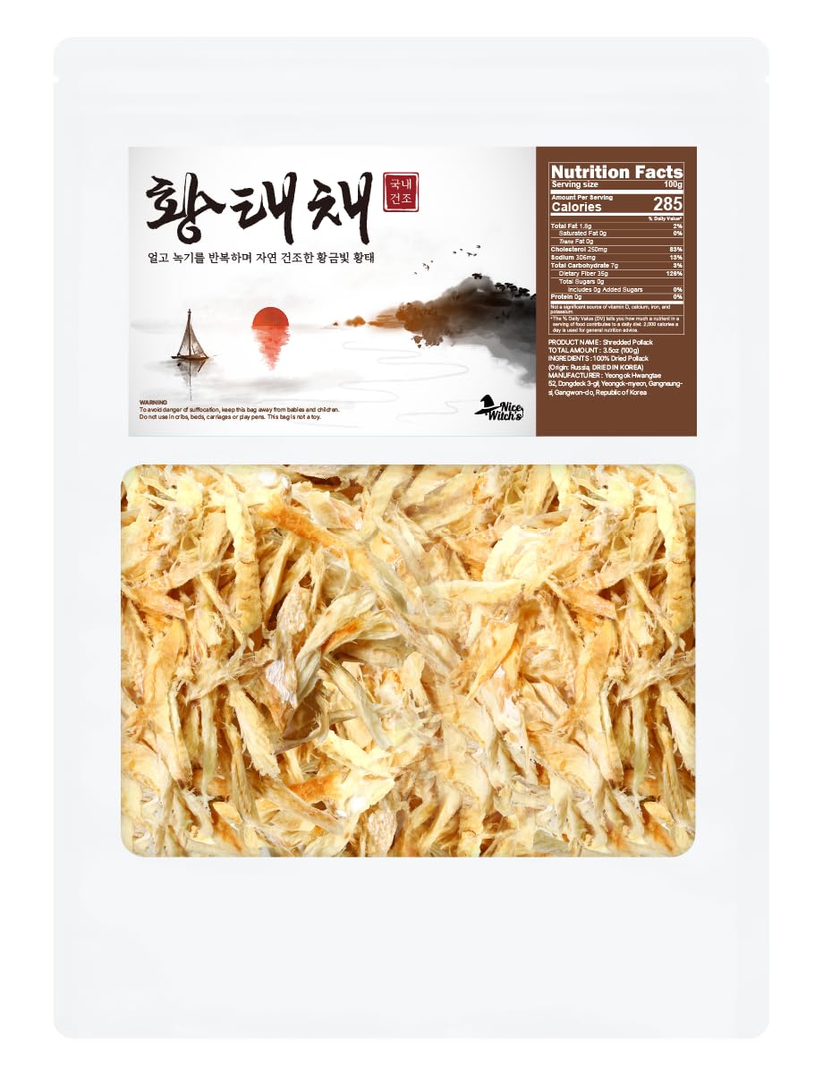 NICE WITCH'S Dried Pollack Shredded 100g / 3.5oz - Naturally Processed Seafood in Korea ???? ???