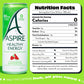 ASPIRE Strawberry Watermelon  Healthy Energy Drink with Low Caffeine  No Sugar  Carbs  and Keto Friendly  24 Pack