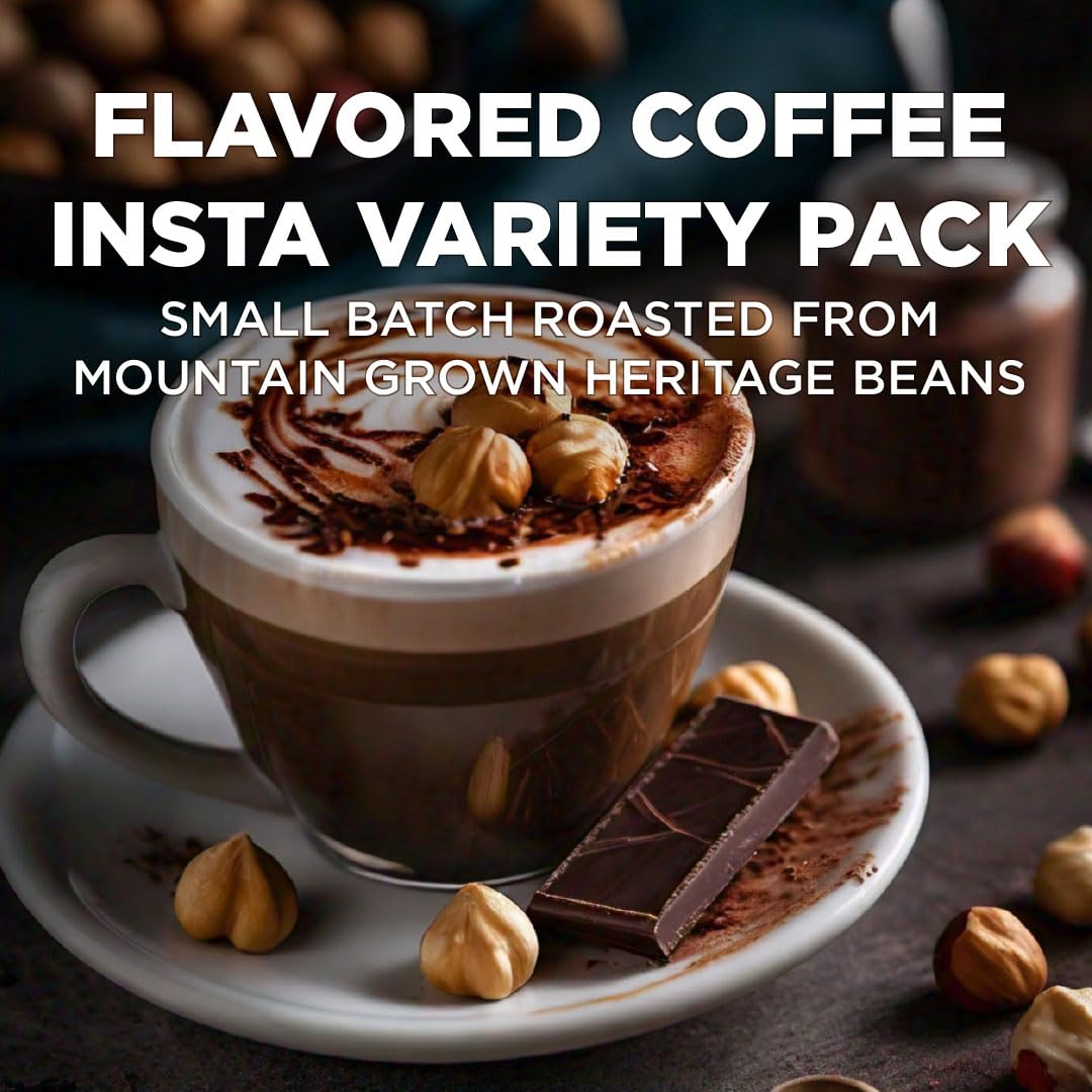 MAUDS Instant Coffee Variety Pack, 24ct, 100% Arabica, Solar Energy Produced, 2.1 Ounce