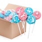 Unicorn Mega Lollipops - 2 Pound Bulk Pack (48 Count) - Cotton Candy Flavor - Icing Tattoo Gender Reveal Hard Candy