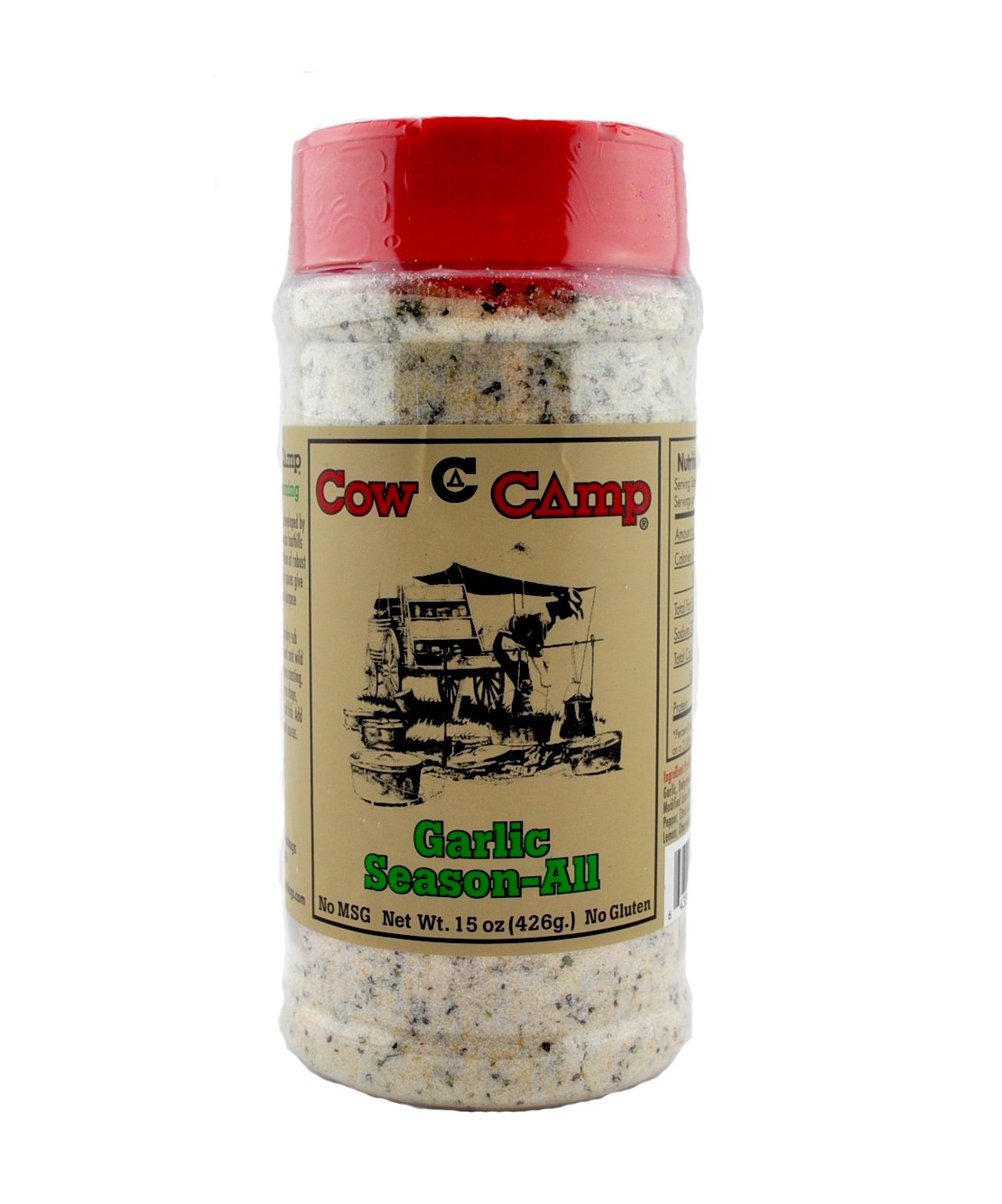 Cow Camp, Seasoning-Garlic, 15 Ounce