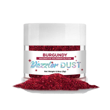 BAKELL Burgundy Red Art & Craft Glitter, 5g Jar | DAZZLER DUST | Non-Toxic Decorating Glitter | Arts, Crafts, Slime, Glue, Paint