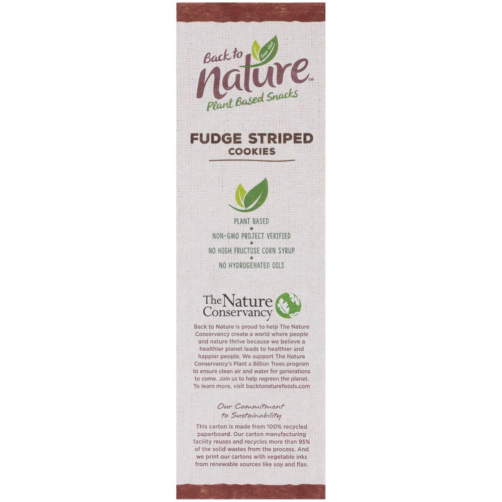 Back to Nature cookies, Non-gMO Fudge Striped Shortbread, 85 Ounce