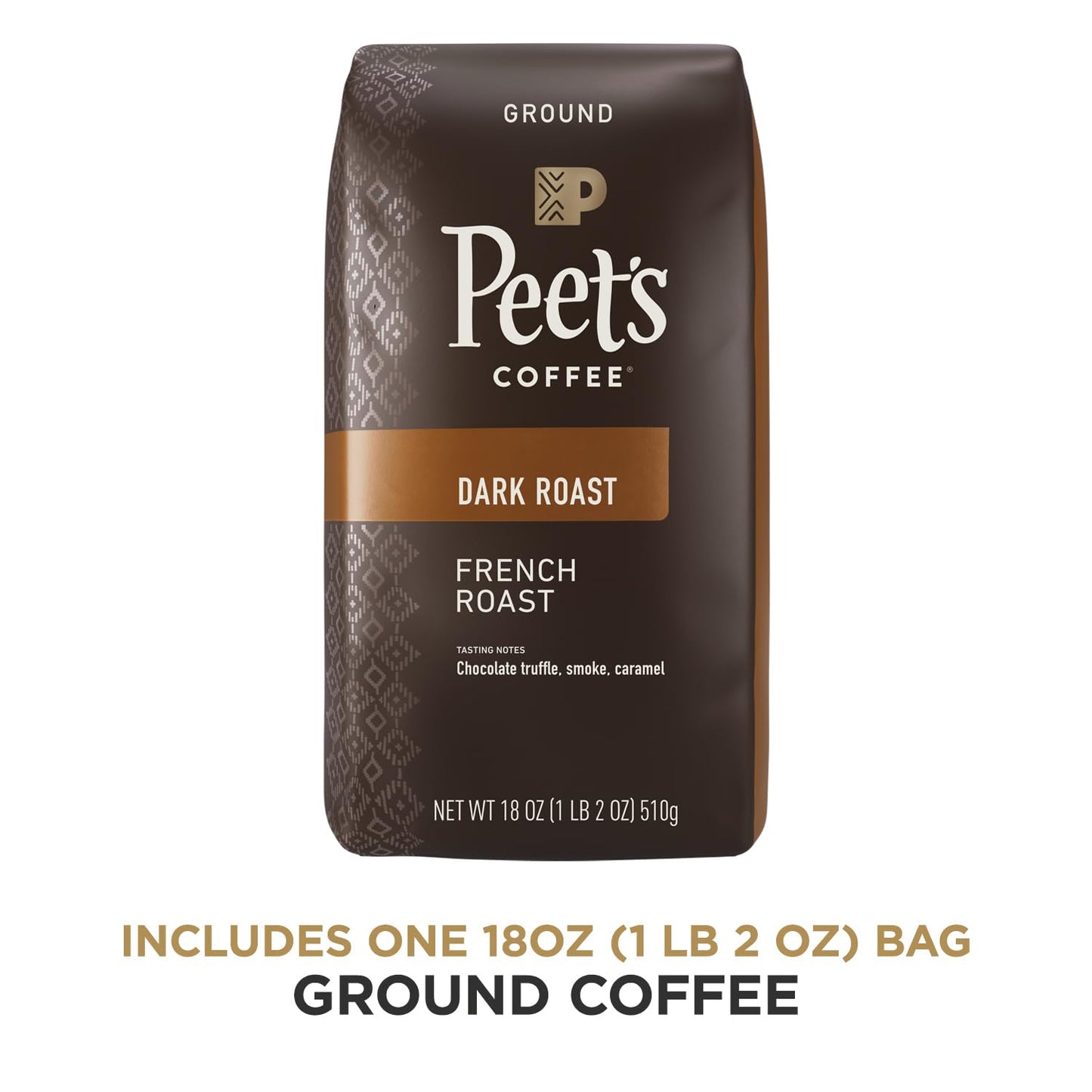Peet'S Coffee, Dark Roast Ground Coffee - French Roast 18 Ounce Bag