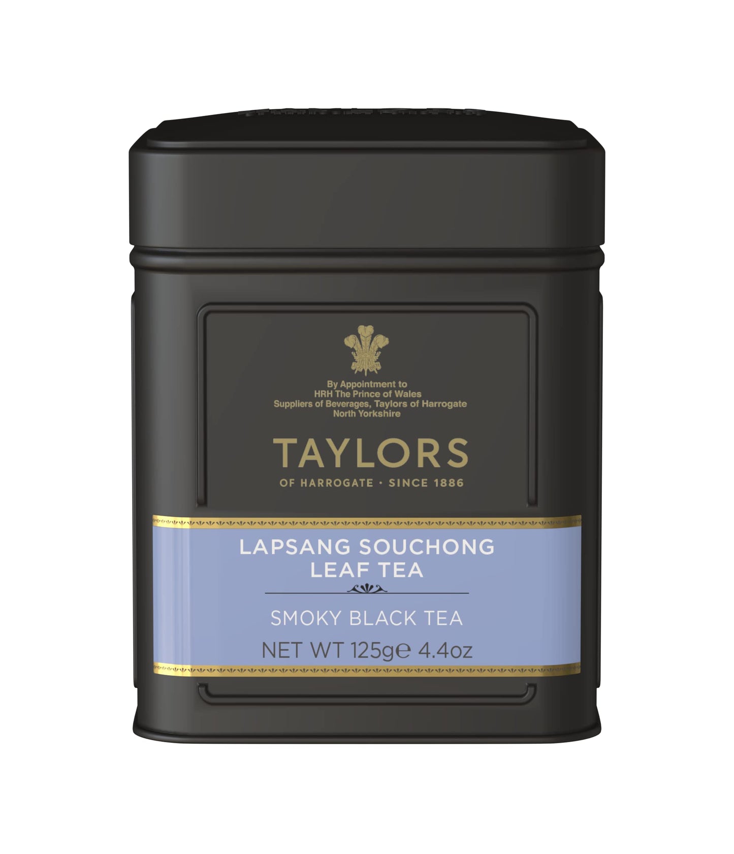 Taylors of Harrogate Lapsang Souchong Loose Leaf Tea, 4.41 Ounce Tin, Black, Model 5312