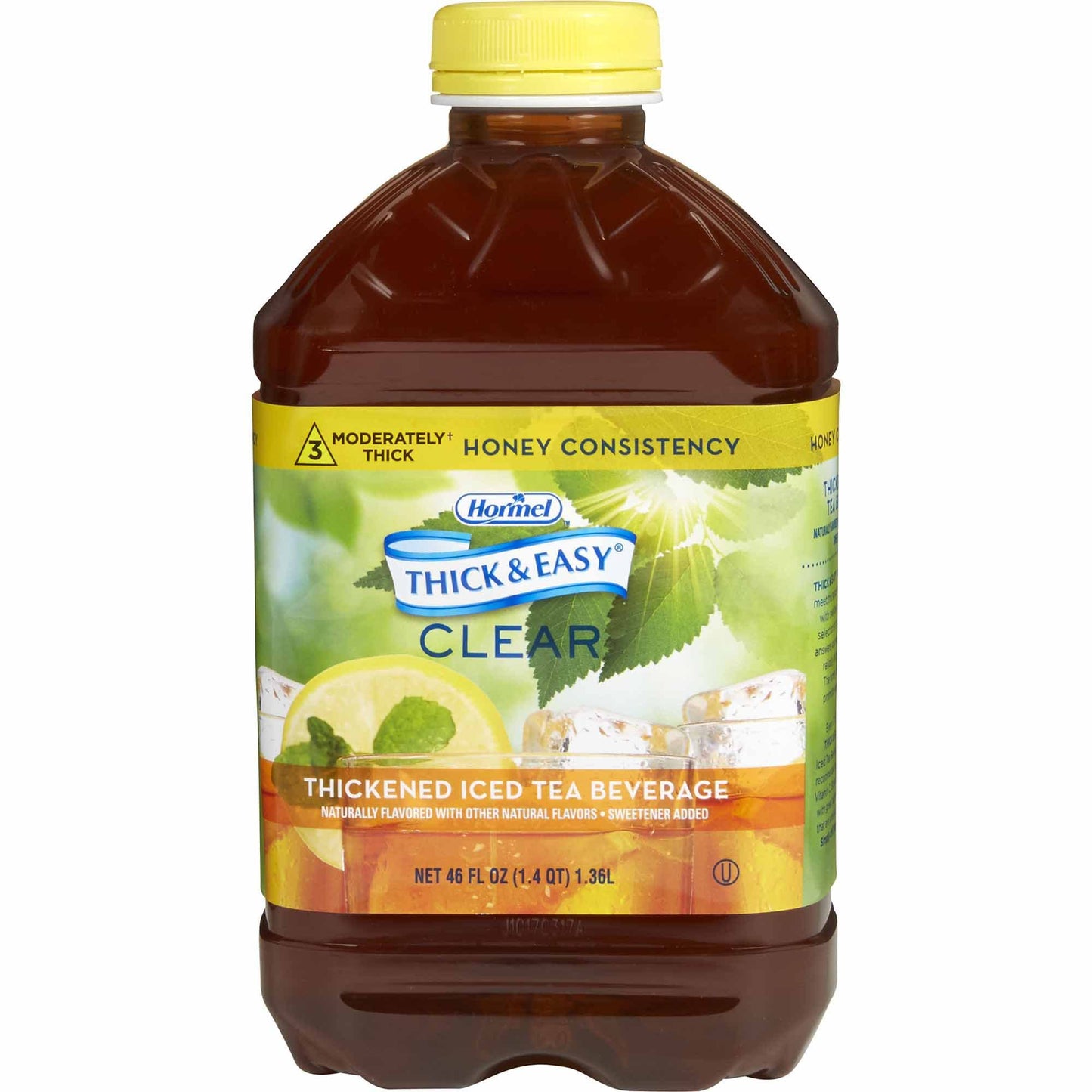 Thick & Easy Thickened Iced Tea, IDDSI Level 3 Ready-to-Drink Thickened Beverage for Swallowing Support, Moderately Thick Honey 