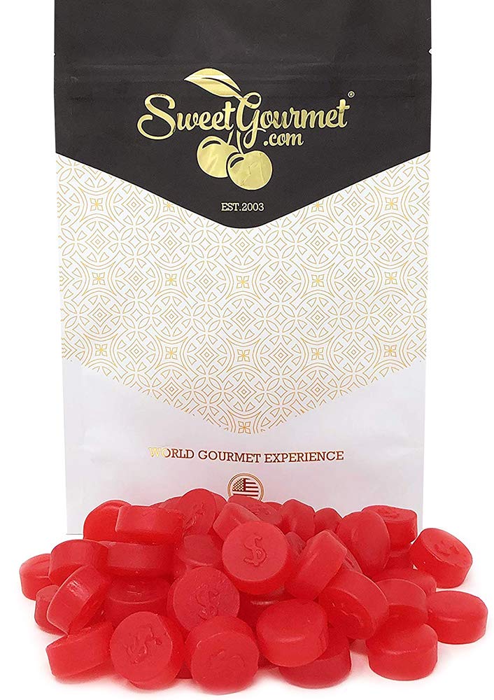Sweetgourmet Cherry Juju Coins | Bulk Unwrapped Soft Candy | 1 Pound