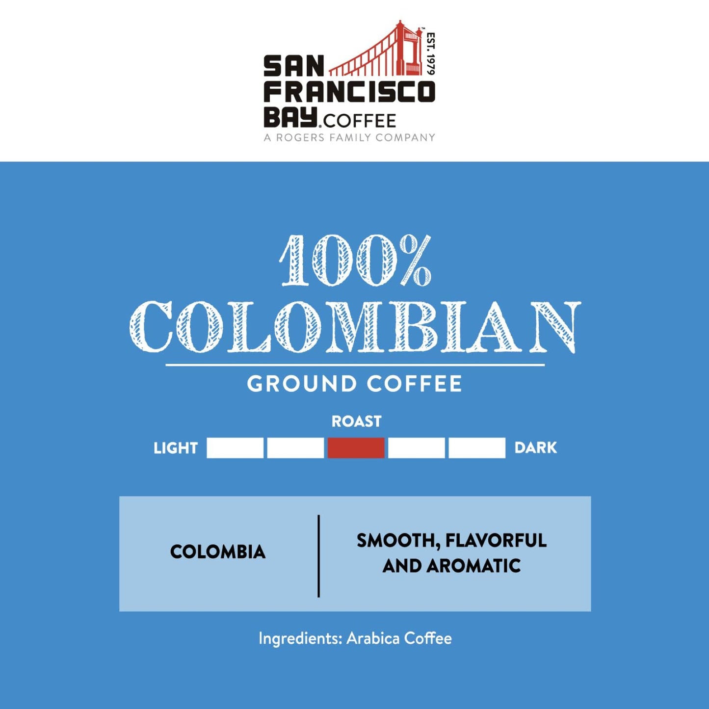 San Francisco Bay Ground Coffee - 100% Colombian (28Oz Bag), Medium Roast