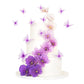 Cyodoos 30Pcs Purple Mixed Size Lively 3D Waterproof Butterfly Cupcake Topper For Girls Women'S Happy Birthday Wedding Party Cak