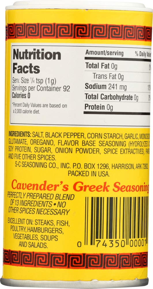 Cavender'S All Purpose Greek Seasoning - 3.25 Oz (Pack Of 3)-