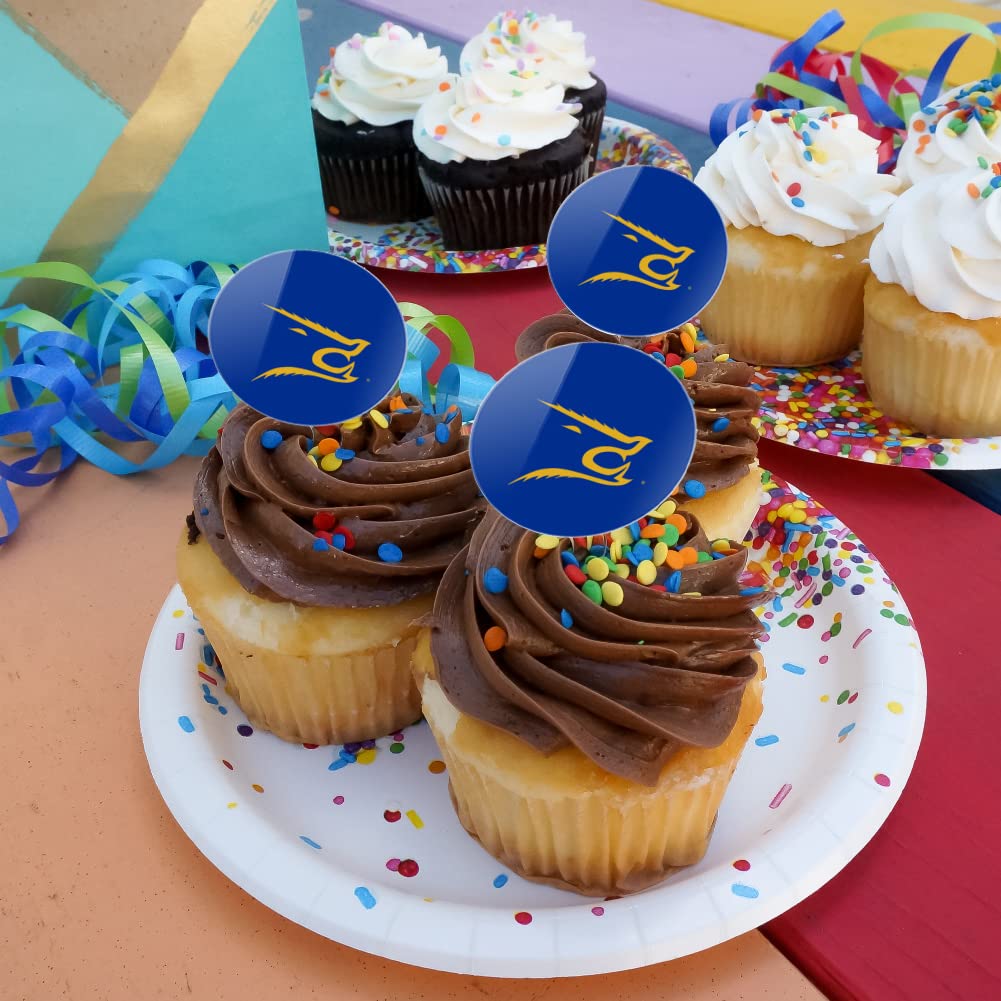 Texas A&M - Kingsville Secondary Logo Cupcake Picks Toppers Decoration Set Of 6