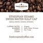 Fresh Roasted Coffee Organic Ethiopian Sidamo Half-Caf, Medium Roast, 32 oz Whole Bean, USDA Organic, Kosher