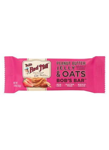 Bobs Red Mill Peanut Butter Jelly & Oats Snack Bar - 5 Bars (Pack of 1) - Gluten Free, Non-GMO, Whole Grain