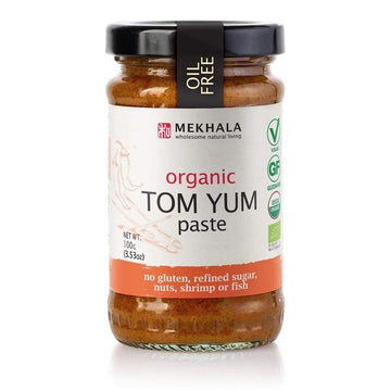 Mekhala Organic Thai Vietnamese Asian Cooking Pastes (Gluten-Free Vegan) 3.53Oz (Tom Yum 1 Pack)
