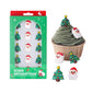 GEORLD Edible Candy Sprinkles for Christmas Tree & Santa Claus, Sugar-Based, 15pcs Decor for Cakes & Cupcakes