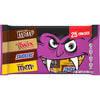 M&MS Fun Size Milk Chocolate  M&MS Fun Size Peanut  SNICKERS Fun Size & TWIX Fun Size Caramel Cookie Milk Chocolate Individually Wrapped Trick or Treat Halloween Candy  25 Ct  14.02 Oz Bulk Bag