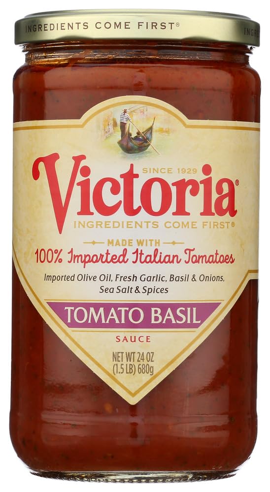 Victoria Tomato Basil Sauce - Case of 6-24 Fl oz.