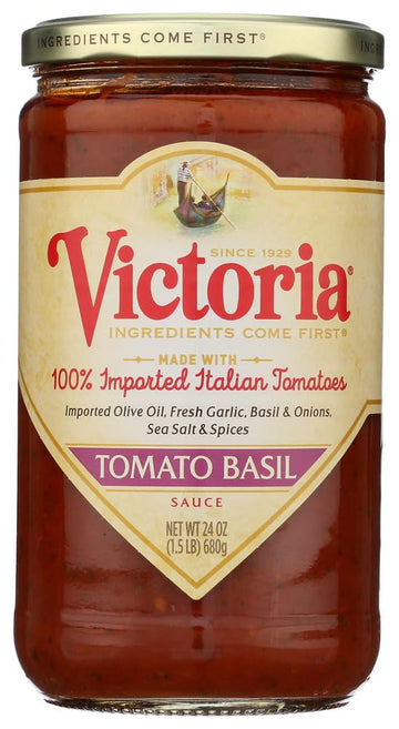 Victoria Tomato Basil Sauce - Case of 6-24 Fl oz.