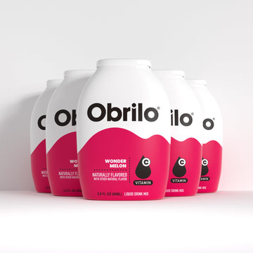 Obrilo Water Enhancer Liquid Flavoring Drops - Zero Sugar, Naturally Flavored, 2 Fl Oz (Pack of 5), Wonder Melon