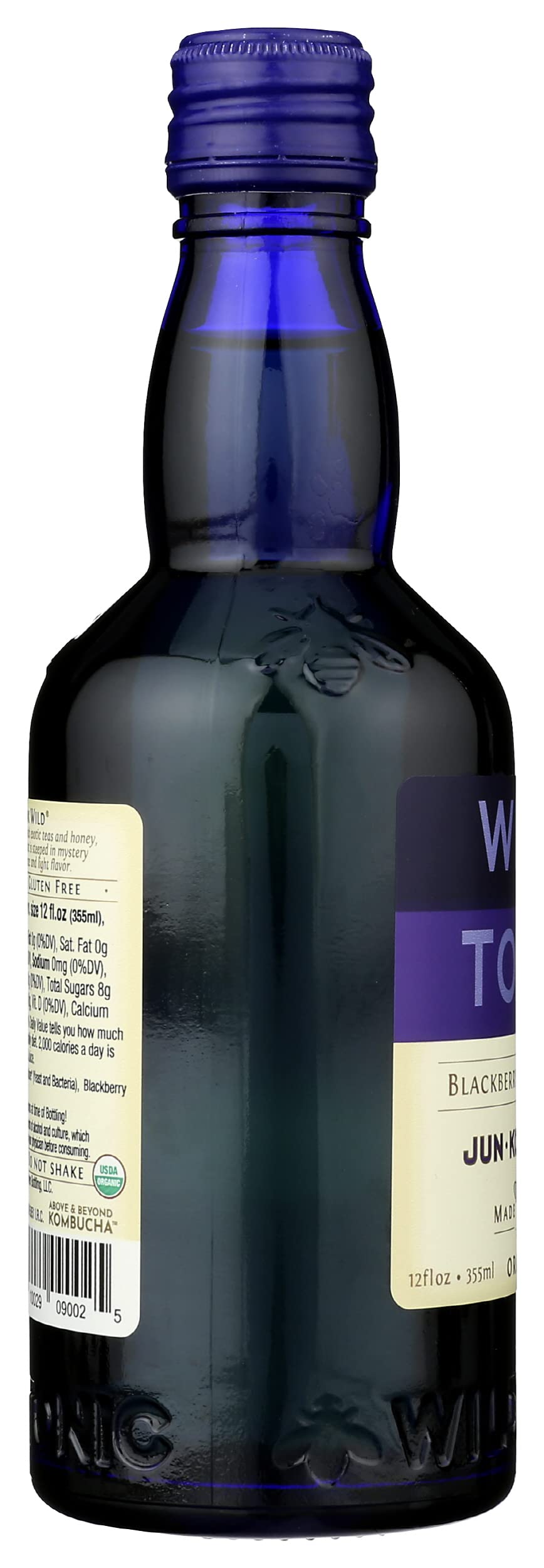 WILD TONIC Organic Blackberry Mint Jun Kombucha - 12 Fl Oz - Refreshing Probiotic Drink