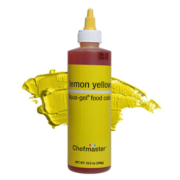 Chefmaster Liqua-Gel Food Coloring, Lemon Yellow, 10.5 oz, Professional-Grade Dye for Icing, Frosting, Fondant