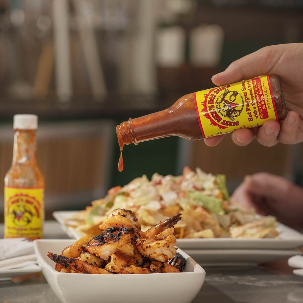 Dirty Dicks Peachy Green Hot Sauce, 5 Fl Oz - A Flavorful Blend Of Peppers, Peaches, And Exotic Spices (Pack Of 1)