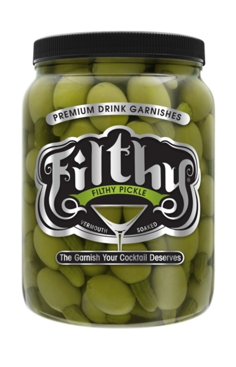 Filthy Food Filthy Pickle Stuffed Olive - 64oz PET Container - Smooth Olive & Brine Flavor