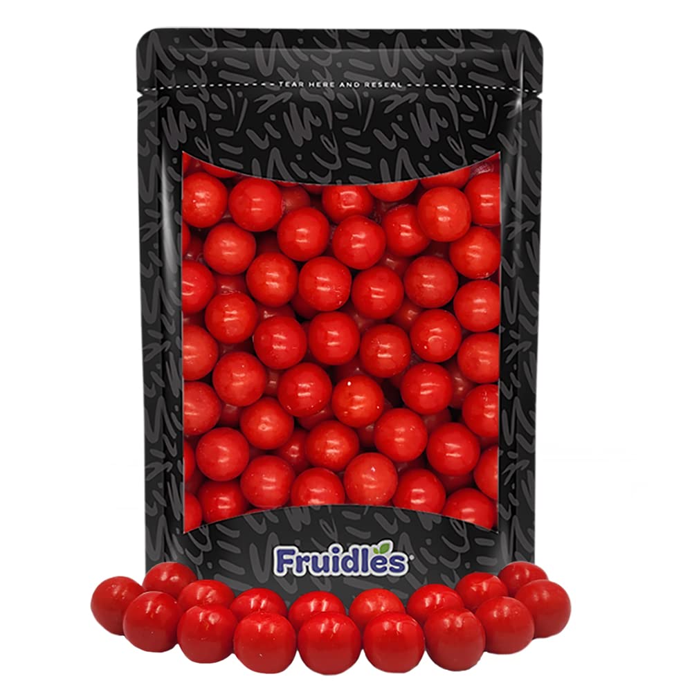 Fruidles Gum Balls, Fruit Flavored Candy Buffet Treats, 2 Pounds, Sweet Cherry, Kosher Certified Parve, 1 Inch