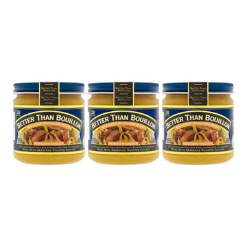 Better Than Bouillon Reduced Sodium Roasted Chicken Base, Made With Seasoned Roasted Chicken & Less Sodium, 38 Servings Per Jar 8 Ounce (Pack Of 3)