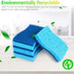 Aidea-Brite Non-Scratch Scrub Sponge-12Count, Sponges For Dishes, Cleaning Sponge, Cleans Fast Without Scratching, Stands Up To