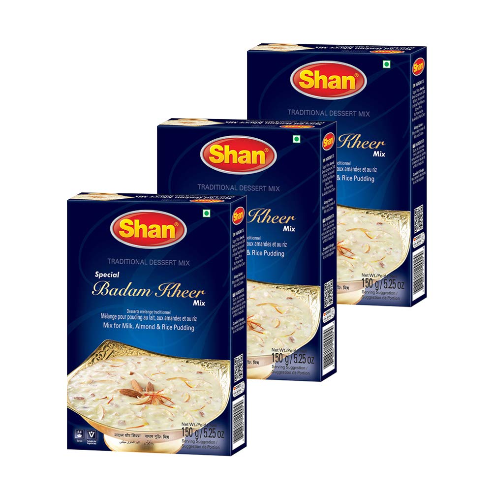 Shan Special Badam Kheer Traditional Dessert Mix 5.29 oz (150g) - Powder for Milk, Almond and Rice Pudding - Suitable for Vegeta