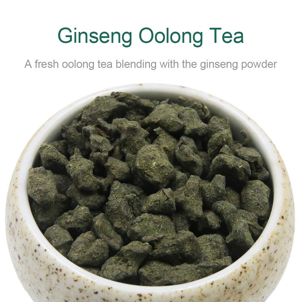 FullChea Ginseng Oolong Tea Loose Leaf, Natural Ren Shen, 8oz / 226g