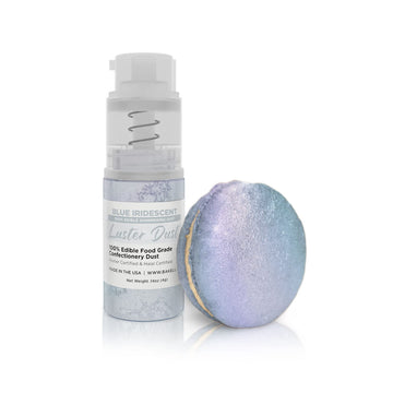 Luster Dust - Blue Iridescent (4g 1x Pump) | Edible Vegan Dust & Paint for Cake Decorating, Ice Cream, Desserts, Cocktails and B