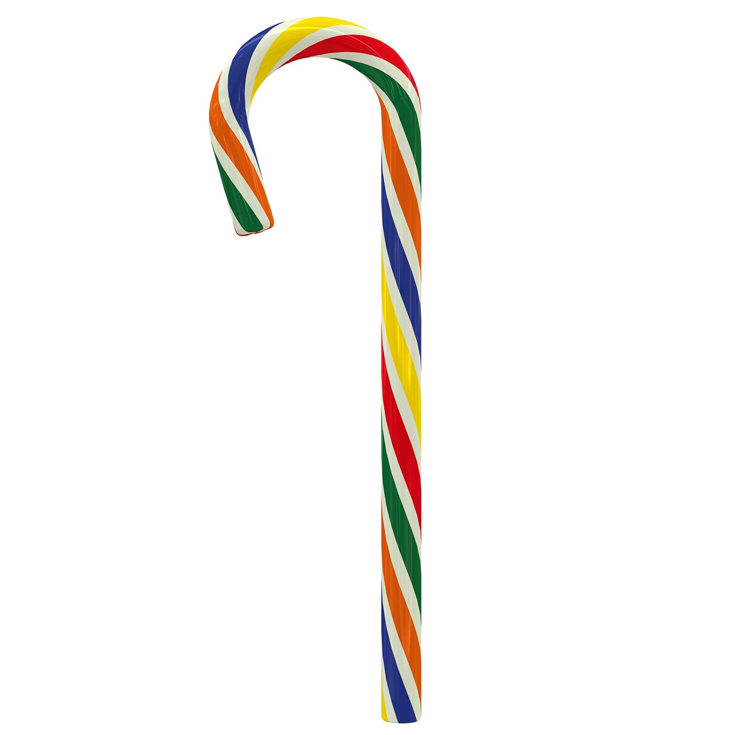 Spangler Multi-Colored Cherry Candy Canes - Red, Green, Yellow, And Blue Stripes - Cherry Flavor, Gluten Free, Ou Kosher - 144 I
