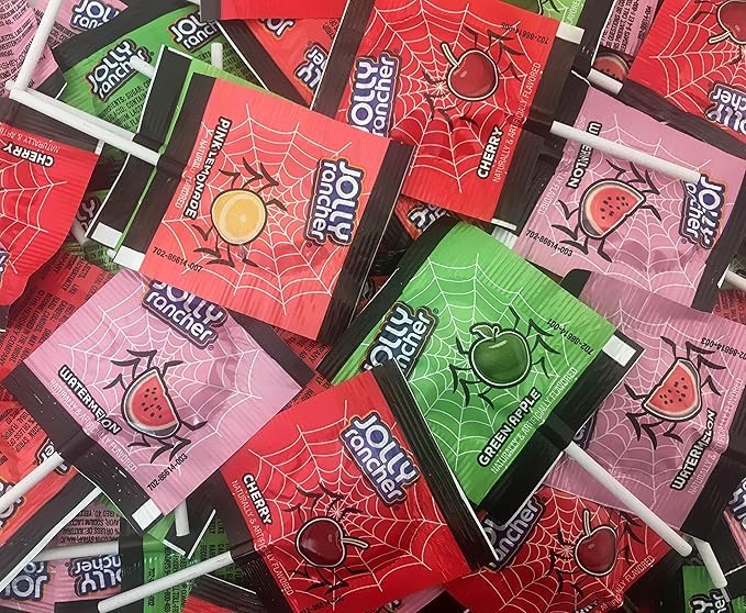 Bulk Lollipops. jolly Assorted Fruit Flavors Flat Round Pops Suckers - Variety Pack - Watermelon, Pink Lemonade, Green Apple, Ch