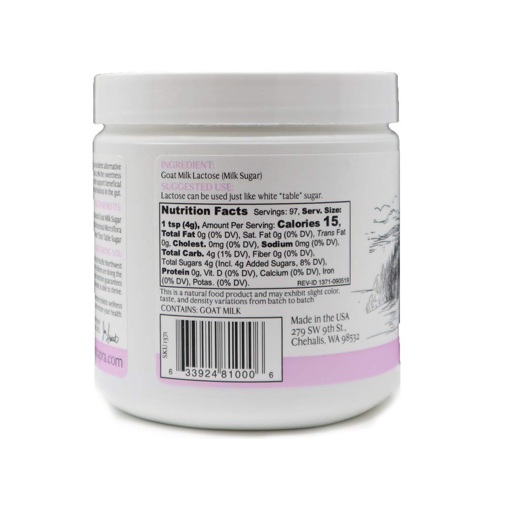 Mt. Capra Since 1928 | Goat Milk Lactose Powder, Pure Milk Sugar From Goats, Boost Beneficial Gut Bacteria Lactobacillus Acidoph