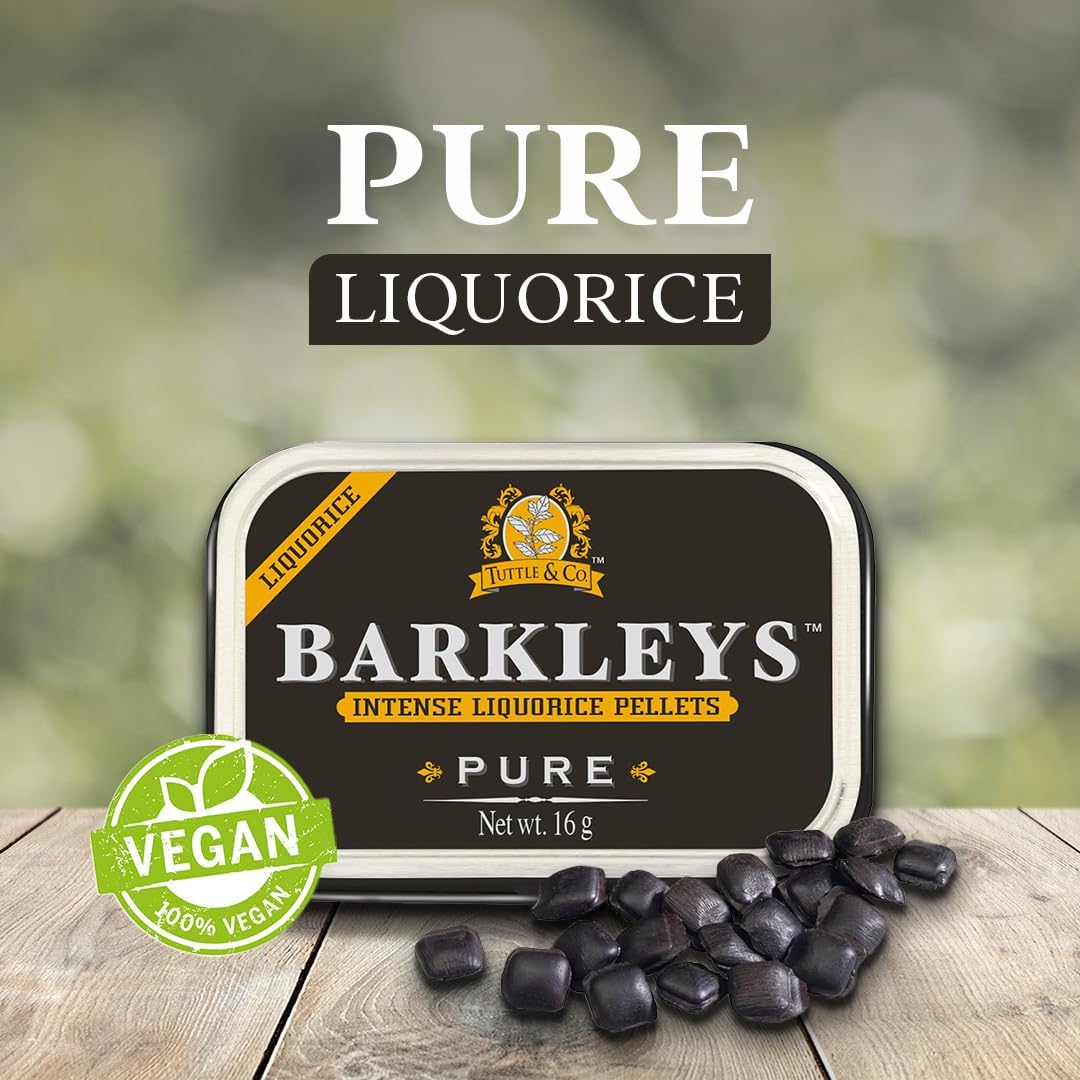 BARKLEYS Liquorice Tin, Pure Intense, 16g (0.5oz), Black, Model TP624