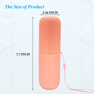 Sunenlyst 2Pcs Travel Toothbrush Holder, Portable Toothbrush Case For Traveling, Camping, Business Trip And School, Multifuction